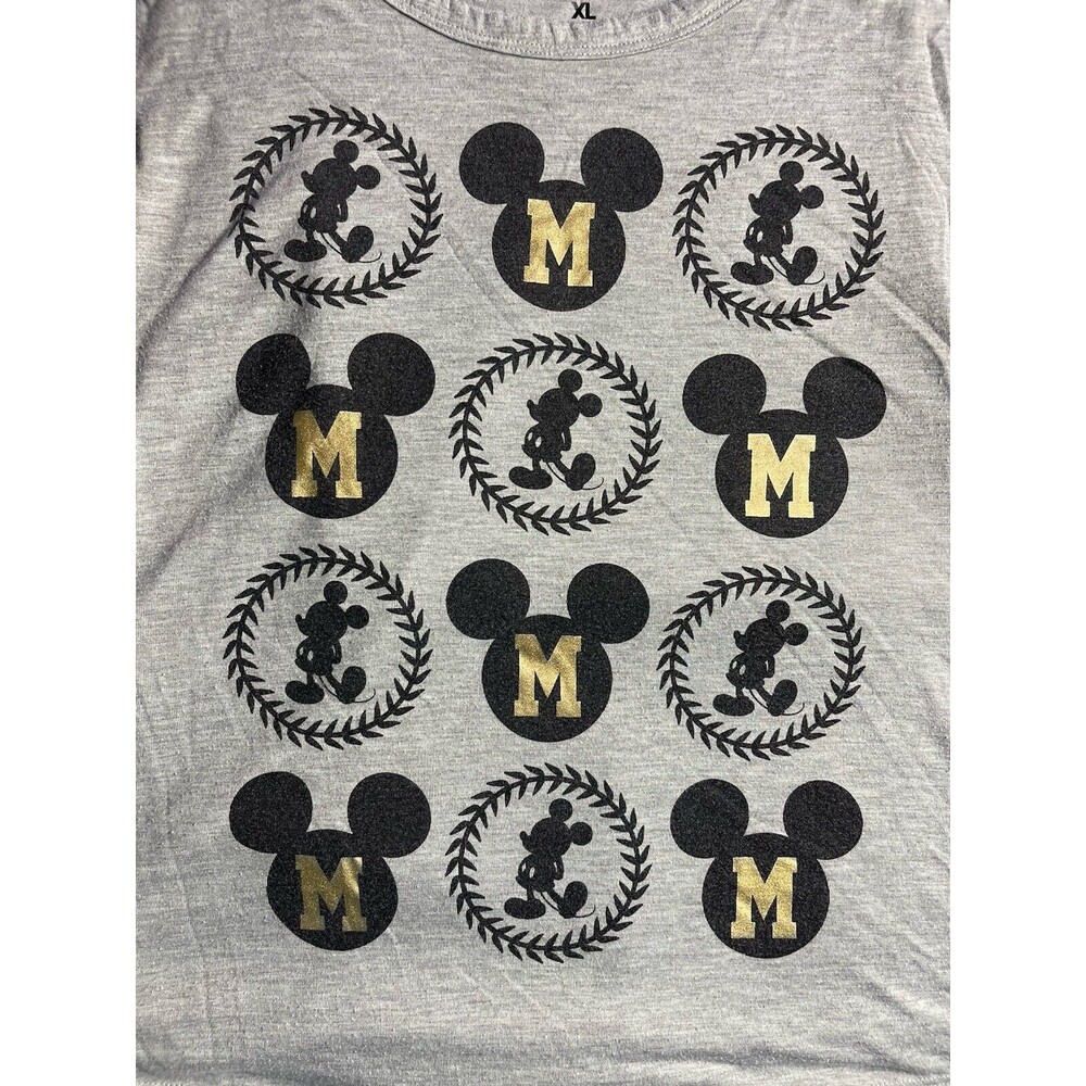 Disney Mickey Mouse Graphic Tank Top XL Gray Sleeveless Casual - Picture 4 of 5